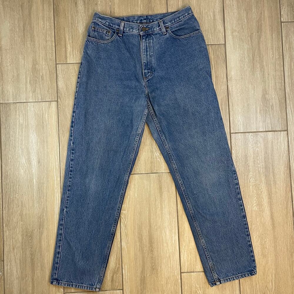 L.L.Bean Relaxed Fit Jeans Women's 30x31 Blue High Rise Double L Denim